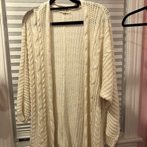 Cream Cable Knit Cardigan